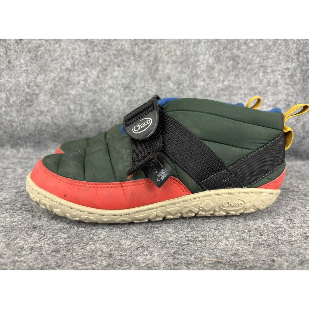 Chaco Ramble Puff Shoes Womens Size 6 Green Red Slip On Camp Slippers